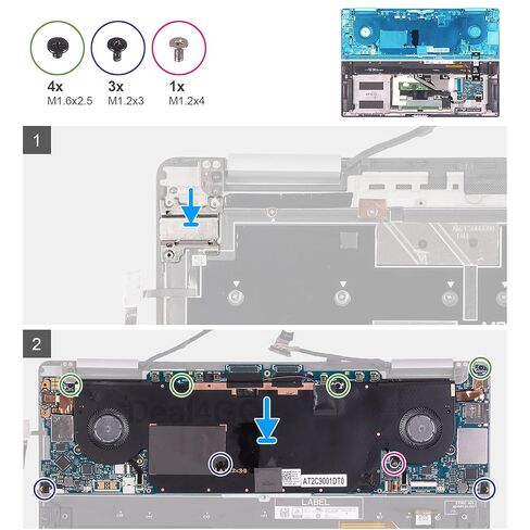 مجموعة مروحة تبريد رسومات وحدة المعالجة المركزية Deal4GO CPU VDFK8 0VDFK8 بديلة لـ Dell XPS 13 7390 9310 2-in-1 P103G in Saudi Arabia
