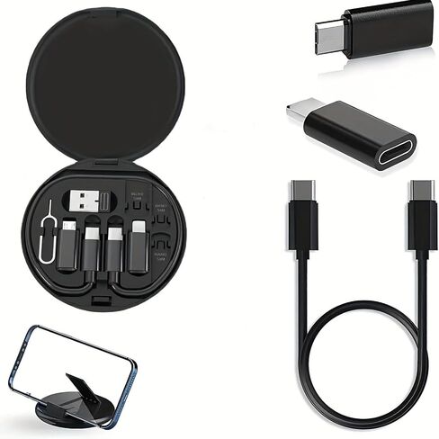 Five-in-One Multifunctional Fast Charging Kit: Compact Multi-Functional Storage Box with Data Transfer and Memory Card (Blue) in Saudi Arabia