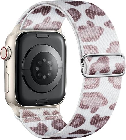 حزام نايلون قابل للتمدد متوافق مع Apple Watch Series 11 10 9 8 7 46mm 45mm 42mm 41mm Ultra 3 2 Band 49mm Series 6 5 4 SE3 2 44mm 40mm Series3 2 1 38mm رجال iWatch Bands النساء حزام حلقة منفرد in Kuwait