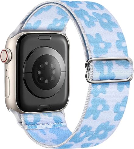 حزام نايلون قابل للتمدد متوافق مع Apple Watch Series 11 10 9 8 7 46mm 45mm 42mm 41mm Ultra 3 2 Band 49mm Series 6 5 4 SE3 2 44mm 40mm Series3 2 1 38mm رجال iWatch Bands النساء حزام حلقة منفرد in Kuwait