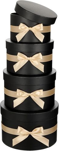 GnFlus Gift Boxes with Lids for Presents Set of 4 for Arrangements Flowers Wedding Birthday Valentines Bridesmaid Christmas Party Red in Saudi Arabia
