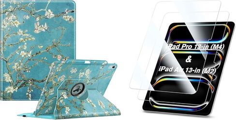 حزمة Fintie: حافظة Fintie دوارة لجهاز iPad Air 13 بوصة (M2) 2024-360 درجة غطاء خلفي واقٍ بحامل دوار + [عبوتان] واقي شاشة من الزجاج المقوى in Kuwait