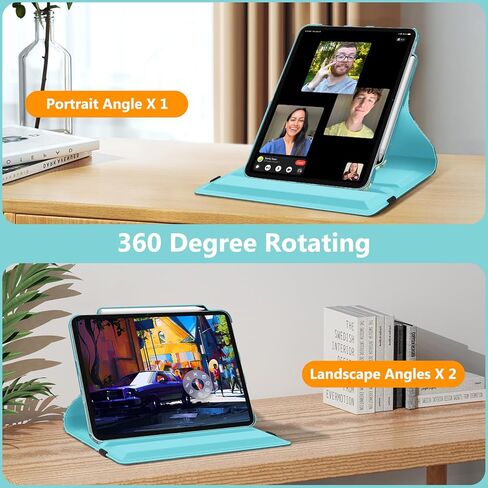 حزمة Fintie: حافظة Fintie دوارة لجهاز iPad Air 13 بوصة (M2) 2024-360 درجة غطاء خلفي واقٍ بحامل دوار + [عبوتان] واقي شاشة من الزجاج المقوى in Kuwait