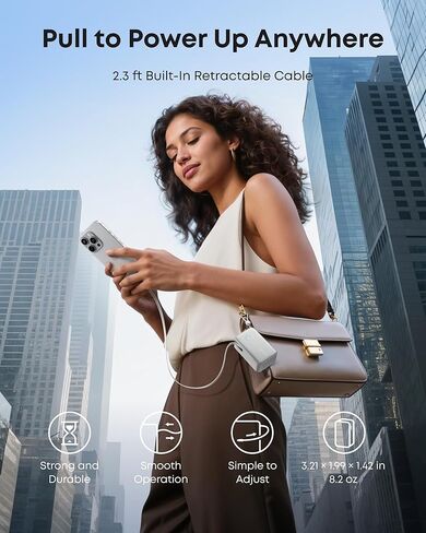 Anker Nano Retractable Power Bank with 2 in 1 Wireless Charging Station in Saudi Arabia