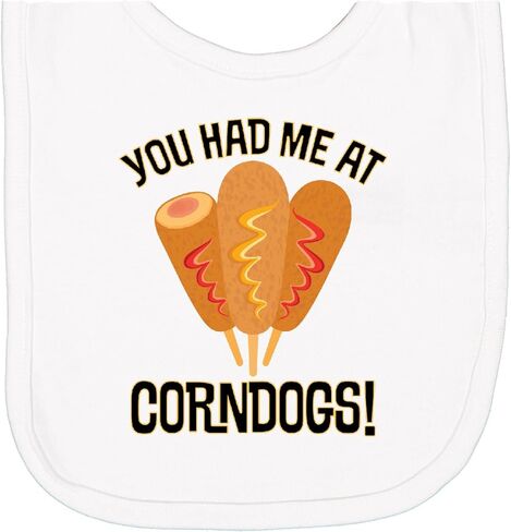 inktastic Funny Corndogs Fair Food Quote Newborn Bib in Saudi Arabia