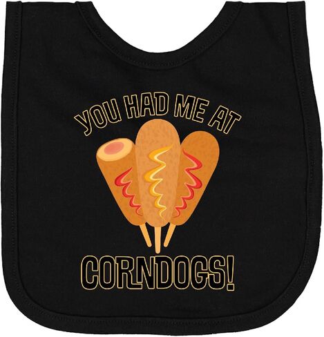 inktastic Funny Corndogs Fair Food Quote Newborn Bib in Saudi Arabia