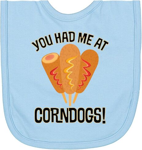 inktastic Funny Corndogs Fair Food Quote Newborn Bib in Saudi Arabia