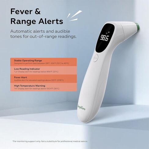 AET-R842 FDA 510(k) ميزان حرارة بالأشعة تحت الحمراء من الدرجة الطبية | قناة الأذن مزدوجة الوضع (الطبلي) ومقياس حرارة حمى الجبين للأطفال والرضع والأطفال الصغار والأطفال والبالغين in Kuwait