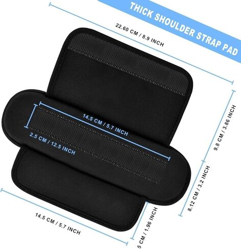 ZINZ 2-Pack وسادة كتف تكتيكية، وسادة مريحة سميكة للغاية لأشرطة الصدرية، وحقائب الظهر، قابلة للتنفس وممتصة للصدمات، أسود in Kuwait