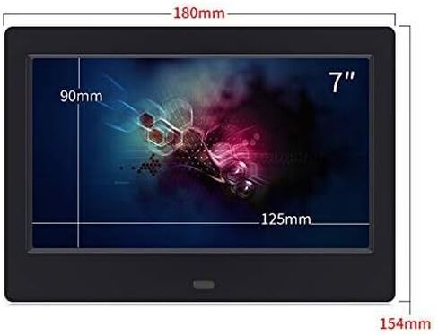 Digital Photo Frames 7 Inch Advertising Machine Digital Picture Frame Music Video Playback Multifunctional Digital Screen 800 x 480 Resolution Black and White Photo Frame USB Interface in Kuwait