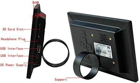 Digital Photo Frames 7 Inch Advertising Machine Digital Picture Frame Music Video Playback Multifunctional Digital Screen 800 x 480 Resolution Black and White Photo Frame USB Interface in Kuwait