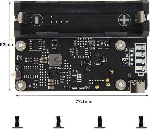 لوحة توسيع Geekworm X306 V1.5 UPS مع حافظة معدنية X306-C1 لـ Raspberry Pi Zero 2W in Saudi Arabia