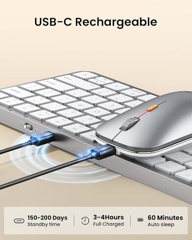 ProtoArc KM100-A Backlit Bluetooth Keyboard Mouse for Mac & KM90-A Compact Keyboard Mouse for Mac in Saudi Arabia
