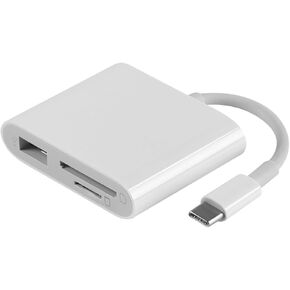 Kisangel USB-C Hub قارئ بطاقة الذاكرة SDXC محول USB 3.0 محمول لأجهزة الكمبيوتر المحمولة والهواتف المتوافقة مع الأجهزة من النوع C in Saudi Arabia