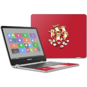 غلاف MightySkins متوافق مع جهاز Samsung Chromebook Plus مقاس 12.3 بوصة (2017 - جمجمة القط | غطاء ملتف من الفينيل واقٍ ومتين وفريد ​​من نوعه | سهل التطبيق والإزالة وتغيير الأنماط | صنع في الولايات المتحدة الأمريكية in Saudi Arabia