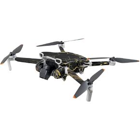 غلاف MightySkins متوافق مع DJI Mini 3 - رخام ذهبي أسود | غطاء ملتف واقٍ ومتين وفريد ​​من نوعه من الفينيل | سهل التطبيق | صنع في الولايات المتحدة الأمريكية in Kuwait