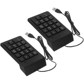 2 قطعة لوحة مفاتيح رقمية USB لوحة أرقام ميكانيكية مع 18 مفتاحًا لوحة أرقام لوحة مفاتيح خارجية سلكية لأجهزة الكمبيوتر المحمول والكمبيوتر المكتبي وإدخال البيانات المالية in Kuwait