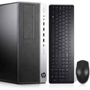 كمبيوتر مكتبي HP Elitedesk 800 G3 SFF، سطح مكتب i7 مجدد، أجهزة كمبيوتر Win 11 Business، 32G DDR4، 1 تيرابايت NVMe M.2 SSD، DVDRW، DP، HDMI، AX210 Wi-Fi 6 BT مدمج، لوحة مفاتيح وماوس لاسلكي (متجدد) in Kuwait