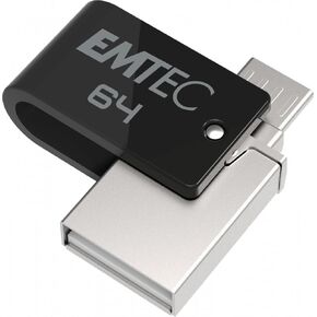 محرك أقراص فلاش USB سعة 64 جيجابايت ثنائي T260B Mobile & Go - USB 2.0 قابل للدوران - USB Stick مزدوج USB-A/Micro USB - نظام خطاف قابل للدوران 360 درجة - سرعة القراءة 15 ميجابايت/ثانية أقصى سرعة كتابة 5 ميجابايت/ثانية كحد أقصى. الفأس - إمتيك in Kuwait
