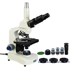 OMAX 40X-2500X Phase Contrast Trinocular Compound LED Siedentopf Microscope in Saudi Arabia