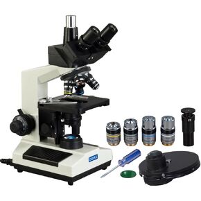 OMAX 40X-2500X LED Trinocular Compound Microscope with Phase Contrast Kit+Plan PH Objectives in Saudi Arabia