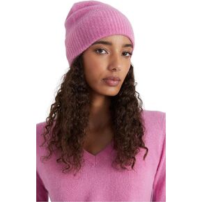Style & Republic Women’s Ribbed Cuff Beanie, 100% Cashmere, Soft & Stretchy with Ribbed Edge, Warm Hat for Winter Candy Pink in Saudi Arabia