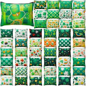 48 Pcs Valentine's Day Canvas Makeup Bags Bulk Cosmetic Bags Toiletry Storage Zipper Pouch Portable Travel Purse Toiletry Pocket Organizer for Valentine's Day Women Men Gifts in Kuwait