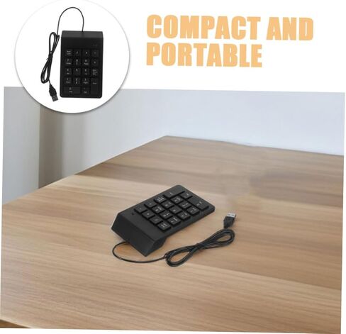 Mikikit 2pcs USB Numeric Keypad Financial Number Pad 18 Keys Portable Mini Keyboard for Laptop Desktop PC Accounting Data Entry in Saudi Arabia