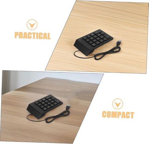Mikikit 2pcs USB Numeric Keypad Financial Number Pad 18 Keys Portable Mini Keyboard for Laptop Desktop PC Accounting Data Entry in Saudi Arabia