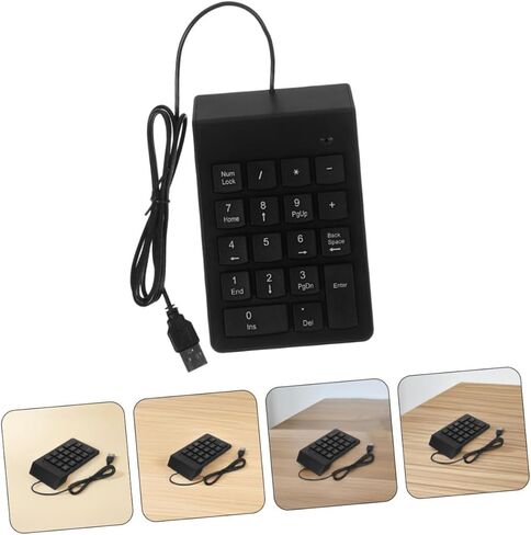 Mikikit 2pcs USB Numeric Keypad Financial Number Pad 18 Keys Portable Mini Keyboard for Laptop Desktop PC Accounting Data Entry in Saudi Arabia