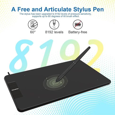 تابلت رسم Inspiroy YZ640، فن رقمي مقاس 6 × 4 بوصة مع قلم خالٍ من البطارية، ضغط قلم 8192، 4 مفاتيح ساخنة، تابلت رسومات للرسم والكتابة والتصميم والتعليم والعمل مع أجهزة Mac والكمبيوتر الشخصي والهواتف المحمولة in Kuwait