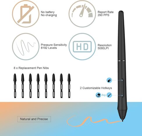 تابلت رسم Inspiroy YZ640، فن رقمي مقاس 6 × 4 بوصة مع قلم خالٍ من البطارية، ضغط قلم 8192، 4 مفاتيح ساخنة، تابلت رسومات للرسم والكتابة والتصميم والتعليم والعمل مع أجهزة Mac والكمبيوتر الشخصي والهواتف المحمولة in Kuwait