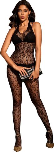 SHEKEI المرأة شبكة صيد السمك Bodystocking شبكة ارتداءها الملابس الداخلية قطعة واحدة بيبي دول جوارب مثيرة ملابس النوم in Kuwait