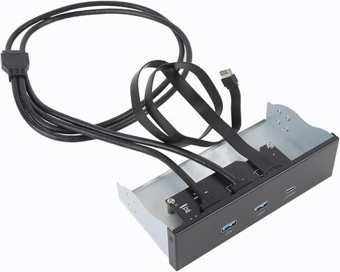 لوحة وصل USB للوحة الأمامية مقاس 5.25 بوصة، لوحة وصل USB داخلية مع منافذ USB C وUSB A بسرعة 20 جيجابت في الثانية، ومفتاح USB من النوع E ورأس 19 دبوسًا، ولوحة تمديد محرك الأقراص الضوئية للكمبيوتر الشخصي in Kuwait