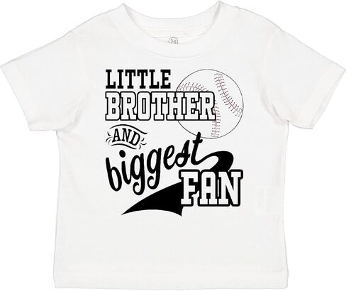 تي شيرت Inktastic Little Brother وBiggest Fan - تي شيرت للأطفال الصغار من محبي عائلة البيسبول in Saudi Arabia