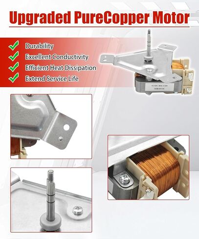 DG96-00110E DG96-00110A Convection Fan Motor Assembly Replacement Fits Compatible with Samsung Range Stove Ovens,Convection Motor with Mounting Plate,Clockwise Rotation,Replaces AP5967760,PS11720787 in Saudi Arabia