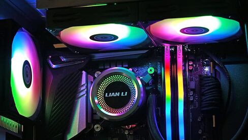 LIAN LI Galahad AIO Cooler 240mm Radiator Liquid CPU Cooler RGB All-in-One Water Cooling System, LGA1700 Bracket, AMD AM5/AM4 Intel LGA1200/115X/2011/2066 Compatible (240mm Black) (Renewed) in Saudi Arabia
