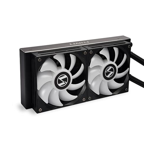 LIAN LI Galahad AIO Cooler 240mm Radiator Liquid CPU Cooler RGB All-in-One Water Cooling System, LGA1700 Bracket, AMD AM5/AM4 Intel LGA1200/115X/2011/2066 Compatible (240mm Black) (Renewed) in Saudi Arabia