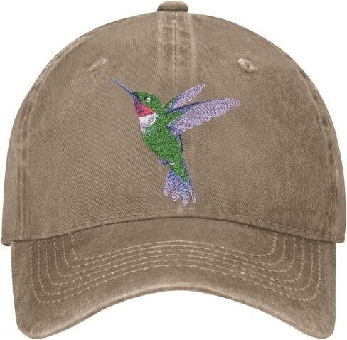 Hummingbird Watercolor Baseball Cap Vintage Washed Dad Hat Adjustable Printed Cute Bird Cap in Saudi Arabia