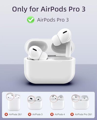 for AirPods Pro 3 Case (2025), Compatible with Airpods Pro 3rd Generation Case, Leather Cute Full Body Shockproof Protective Cover with Keychain for Women Men (A) in Saudi Arabia