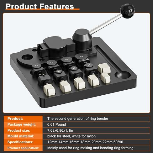 Ring Bender Tool Rings Bending, Spoon Rings Maker Machine Jewelry Making Kit with Nylon Dies Earring Ring Bender Machine Sizer Measuring Tool Jewelry Making Tool in Saudi Arabia