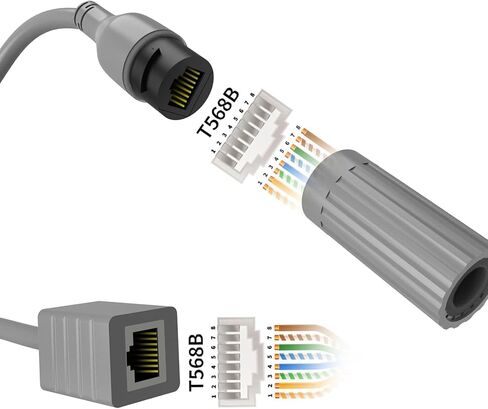 Ethernet Adapter Gen 2, wetherproof SPX to RJ45 Coupler with 24AWG Copper Core, 1200Mbps Transmission for Router and Dish Accessories in Saudi Arabia
