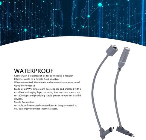 Ethernet Adapter Gen 2, wetherproof SPX to RJ45 Coupler with 24AWG Copper Core, 1200Mbps Transmission for Router and Dish Accessories in Saudi Arabia