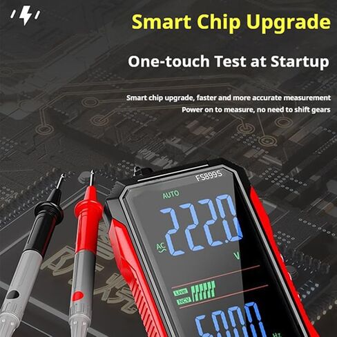 جهاز قياس متعدد رقمي قابل لإعادة الشحن عبر USB، جهاز قياس متعدد FS899l مطور لعام 2026، جهاز اختبار متعدد العرض الرقمي التلقائي للمشاكل الكهربائية المنزلية والصناعية، جهاز اختبار متعدد (FS899L) in Kuwait