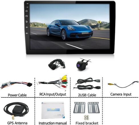 4+64G Double Din Car Stereo Radio Upgraded for 2007-2015 Mazda CX-9 Car Player GPS Navi Head Unit 10.1 inch Touch Screen Android 14 with Wireless Carplay Android Auto-/FM/SWC/WiFi/Bluetooth/Camera in Saudi Arabia