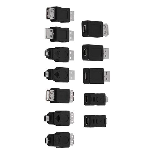 Keenso USB2.0 محول مجموعة متنوعة من التوصيل والتشغيل لمشاكل الاتصال، حزمة محول ذكر أنثى صغيرة مكونة من 12 قطعة لجميع متطلبات USB in Kuwait