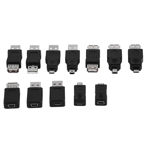 Keenso USB2.0 محول مجموعة متنوعة من التوصيل والتشغيل لمشاكل الاتصال، حزمة محول ذكر أنثى صغيرة مكونة من 12 قطعة لجميع متطلبات USB in Kuwait