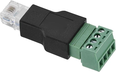 Keenso RJ11 6P4C ذكر إلى محول طرفي لولبي للمودم، معيار الأسلاك EIATIA 568B، غلاف بلاستيكي مضاد للصدمات، للمحاور in Kuwait