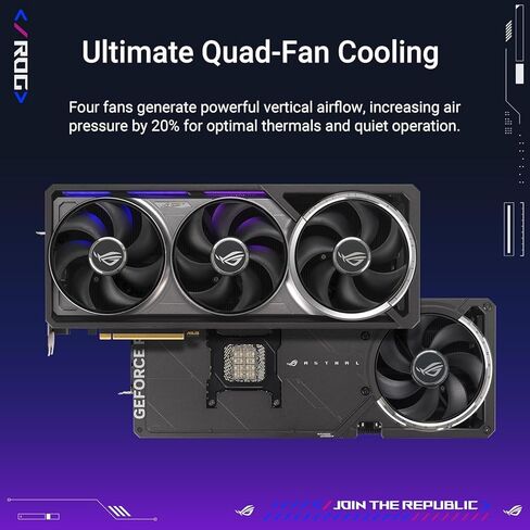 ASUS ROG Astral GeForce RTX 5090 OC Edition Quad Fan Graphics Card, 32GB GDDR7, 3352 AI Tops, 512-bit, DLSS 4, AI Content Creation, Local LLM Inference, DP 2.1b x3, HDMI 2.1b x2, with GPU Holder in Saudi Arabia