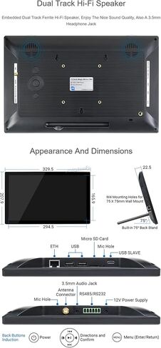 13.3inch CM4 Magic Mirror HD Touch Control Screen Mini-Computer with USB/ETH Ports Powered by for Raspberry Pi Compute Module 4 (Inlcuded) Speech Assistant @XYGStudy (13.3inch Magic Mirror C4A) in Saudi Arabia
